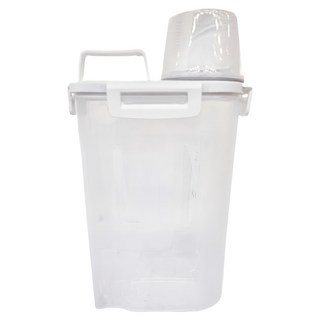 PUSH! 雜糧收納盒 2個 PP5聚丙烯材質 2.5L容量, 8.5 x 15 x 29cm, 密封罐 透明色