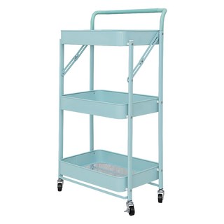 dayneeds 日需百備 繽紛多彩折疊推車 三層 SBK4529377BU, 1, 藍色