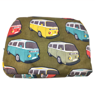 eco chic方形迷你後背包 輕巧好攜帶 可折疊收納 高韌性防水布, 29 x 22 x 14cm, 小巴綠