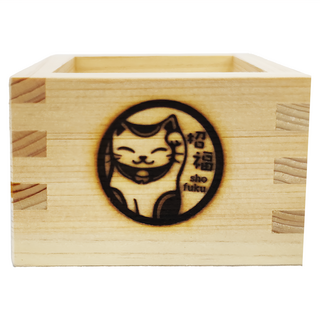 偶拾小巷 日本製 檜木緣起枡 酒枡杯 一合 六款, 8.3 x 8.3 x 5.3cm, 1個