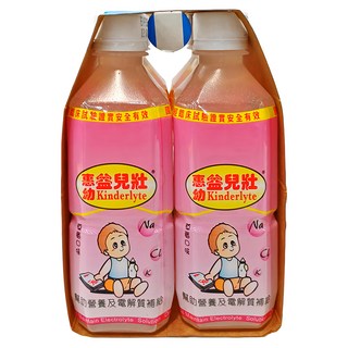 Hwei Yow 惠幼 Kinderlyte 益而壯 電解水 草莓口味 4瓶裝, 360ml, 1組