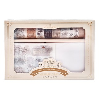 南植木離冊 元氣滿滿系列小套盒 1組, 含和紙、可書寫紙膠帶貼紙便籤紙