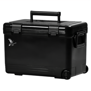 SHInWA 伸和 Holiday保冷冰箱，堅固耐用，不鏽鋼螺絲固定，柔軟提手, 黑色, 27L