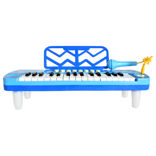 Lezile PLAYFUL TOYS 頑玩具 32鍵電子琴 附麥克風, 藍色, 1個