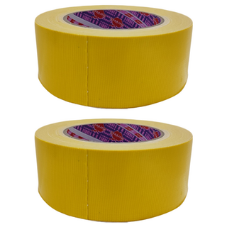 大力膠帶 防水布膠帶(黃色) 48mm*25M, 2個