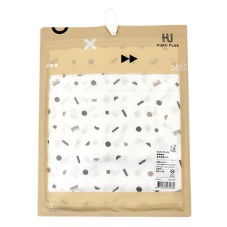 KU.KU Duckbill 酷咕鴨 KUKU PLUS 紗布手帕 3入 100%純棉, 30 x 30cm, 極簡幾何