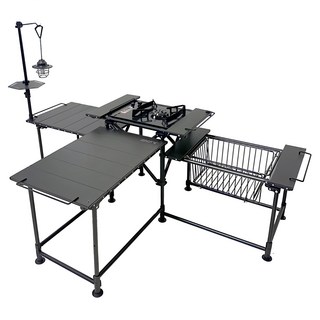 JG 迷你桌 延伸桌 NO.38 輕巧便攜 鋁製折疊露營桌, 黑色, 1個