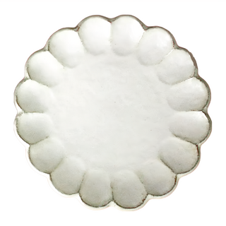 小兵六魯 24花形皿 - 日本製, 白色, 1個