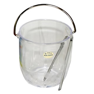 歐岱冰桶 D-21 透明冰桶附冰夾 輕巧便攜 適合家庭聚會、朋友派對, 12.5 x 12cm, 1L, 1個