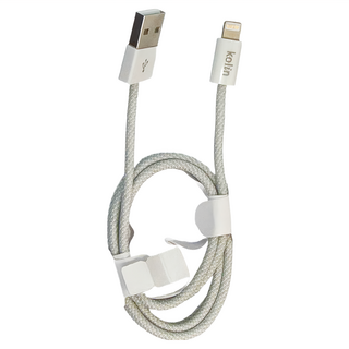 Kolin 歌林 iPhone USB-A-Lightning馬卡龍色系傳輸編織線, 1m, 顏色隨機, 1條