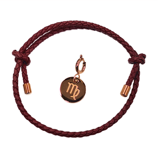 RADIANT STAR 璀璨之星 占星物語可換墜飾星座符號可調式真皮編織手環 VRS148-159