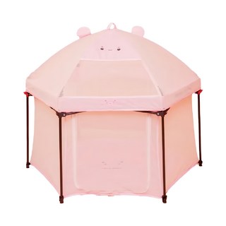 Mang Mang 小鹿蔓蔓 折疊式兒童遊戲圍欄 豪華版, 適用於15公斤以下兒童，尺寸: 136 x 120 x 75cm, 小熊, 1個