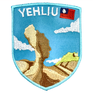 A-ONE 匯旺 台灣 野柳 女王頭 地標造型刺繡 7.5 x 6 cm 聚酯纖維, 藍色, 1個