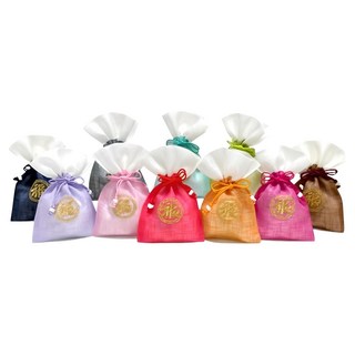 The Nuri 韓國亞麻金色刺繡包小號 17 x 11cm, 顏色隨機, 10個