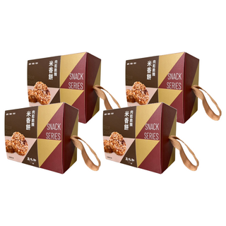 萬味軒 肉鬆脆麵米香餅 128g x 4盒 酥脆米香 鹹甜交織 獨立包裝