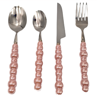 Royal Duke 琉瑩 304不鏽鋼餐具 刀叉匙禮盒組, 套裝包含刀子 + 叉子 + 湯匙, 粉色, 1組