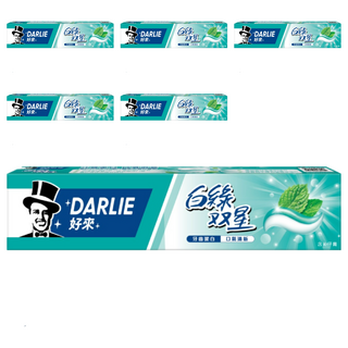 DARLIE 好來 白綠雙星牙膏, 淨白清新, 140g, 6條