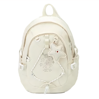 Vanwalk 出走 奶糖兔學生星星後背包 V2554, 奶兔白, 1個