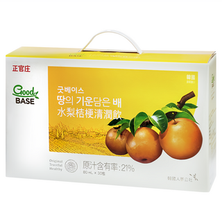 正官庄 水梨清潤飲 禮盒組, 原汁含有率:21%, 80 mL x 30包, 2.4L, 1盒