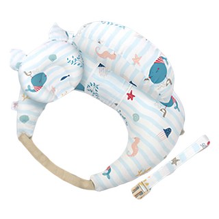 月亮枕套裝 (月亮枕+輔助肩帶+嬰兒枕+護欄) 300g 嬰兒枕/寶寶枕 親膚材質 舒適哺乳 安全防護, 海洋世界, 1組