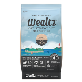Wealtz 維爾滋 低脂高齡貓食譜 寵物糧 50%人用食材等級 低脂肪配方, 1.2kg, 1袋, 天然無穀