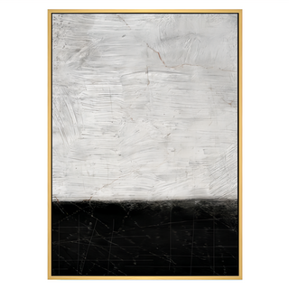 抽象畫 獨白II 黑白色, 40 x 30cm, 木色