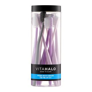 VITAHALO 雙重細毛牙刷10支 + 舌苔清潔刷, 1組, 10支
