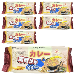 承昌食品 咖哩全麥拉麵, 無添加麵質改良劑, 420g, 6包