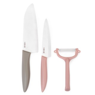 Dailylike BonBon 陶瓷廚刀組, 削皮刀 + 多功能刀 + 水果刀, 1組