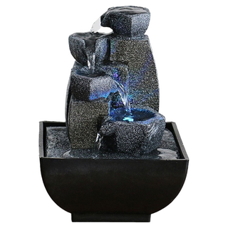 風水擺件 生生不息, 樹脂材質 LED燈 馬達, 13 x 13 x 18cm, 16008