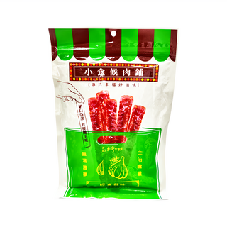 軒記 台灣肉乾王 小食候肉鋪 經典蒜味豬肉條, 140g, 1包