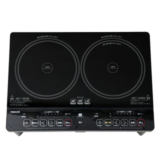 山善 免安裝觸控式雙口IH電磁爐調理爐 黑色 YES-WL1456TW, 桌上型, 1台