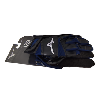 Mizuno 美津濃 303 羊皮打擊手套 1ETEA43314, 黑深藍, 1雙