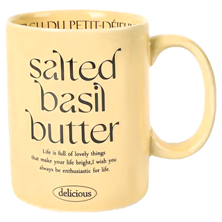 沐慕家居 糖果色陶瓷馬克杯 10x8cm 350ml, 奶油黃, 1個