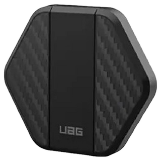 UAG 磁吸無線充電器，高達15W快速充電，兼容MagSafe無線充電，內建金屬支架, 碳黑色, 1個
