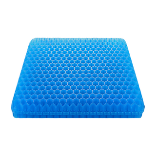 美臀冰涼坐墊 TPE材質 附黑色防塵坐墊套, 藍色