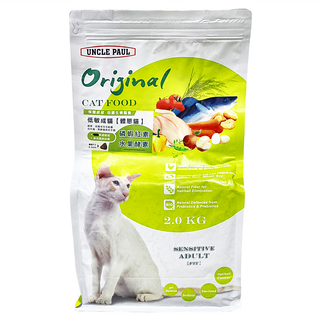 UNCLE PAUL 保羅叔叔 飼料 低敏成貓 體態貓, 雞肉 + 鱈魚, 2000g, 1袋