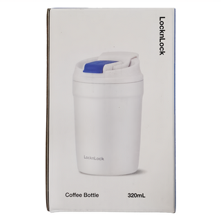 LocknLock 樂扣樂扣 316不鏽鋼隨行咖啡杯雙飲口, 白色, 320ml, 1個