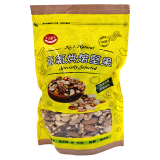 品鮮生活 無調味五種綜合堅果 家庭號, 600g, 1包