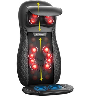 RENPHO 指壓頸背按摩靠墊, RF-BM066, 黑色