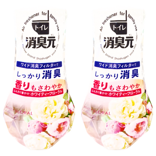 小林製藥 浴廁消臭元 eco容器芳香劑, 白茶花香, 400ml, 2瓶