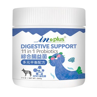 IN-Plus 11合1綜合腸益菌 多元平衡配方犬用保健品, GFN11益生菌, 280g, 調節消化機能, 益生菌, 1罐