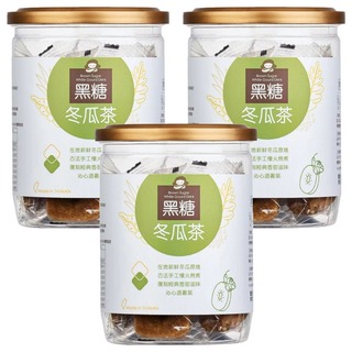 Medolly 蜜思朵 黑糖冬瓜茶, 在地新鮮冬瓜原塊 古法手工慢火熬煮 復刻經典香甜滋味 沁心退暑氣, 17g, 12入, 3罐