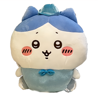 Chiikawa 吉伊卡哇 花仙子系列 景品絨毛玩偶 小八貓, 30cm, 白色 + 藍色, 1個