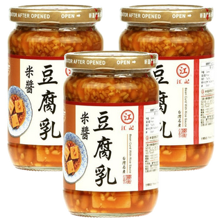 江記 米醬豆腐乳 - 台灣名產, 380g, 3罐