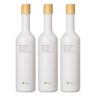 O'right 歐萊德 紫玫瑰護色洗髮精 400mL 適用於染燙受損髮質, 3瓶