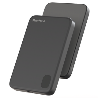 Meet Mind 薄形3合1磁吸行動電源 快速充電 15W無線充電 BSMI安規認證, 鋁合金黑