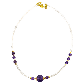 紫氣東來紫水晶項鍊 85g, 開智慧