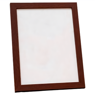 木質無印風相框 掛式 橫豎兩用 A3 紅柚紋, 1個