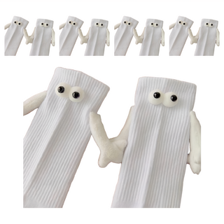 磁體款中筒襪甜蜜襪 棉+聚酯纖維材質, 29cm, 白色